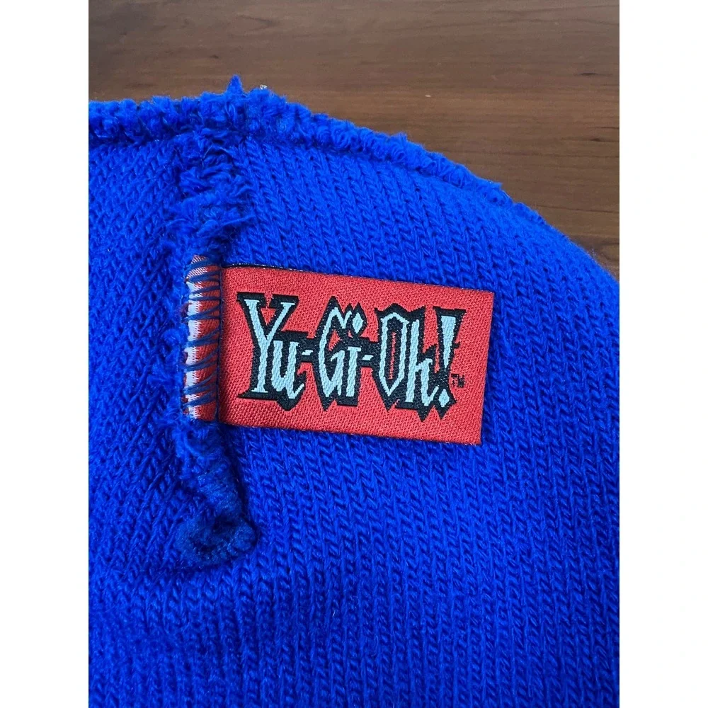 Vintage Yu-Gi-Oh Beanie Hat Blue Kids Its Time To Duel Pegasus Anime 1996 Y2K